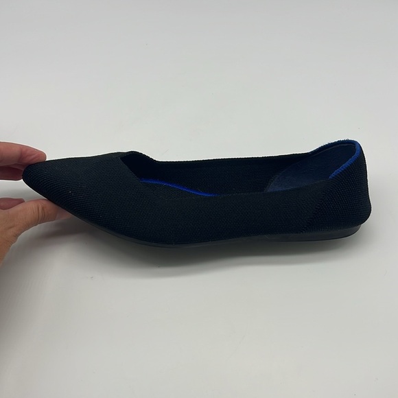 Rothy's - The Pointe Black Solid Pointed Toe Lightweight Classic Ballet Flats 8 - Picture 10 of 14